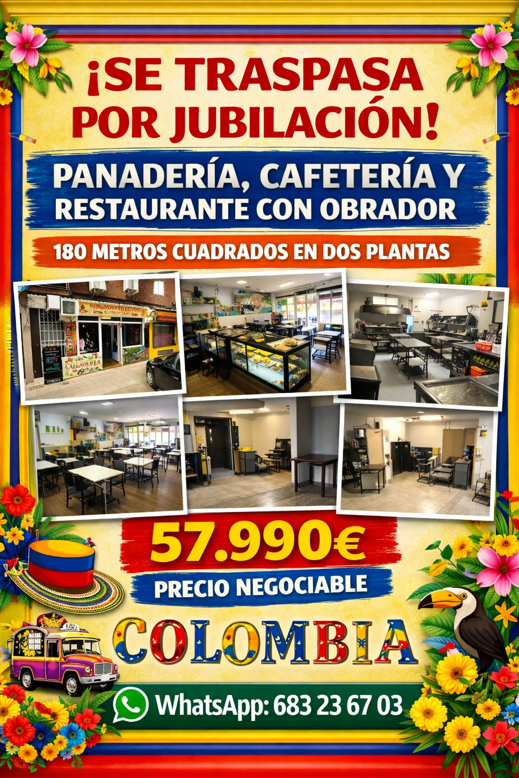 Traspaso de panadería cafetería en Calle Pizarro, Getafe