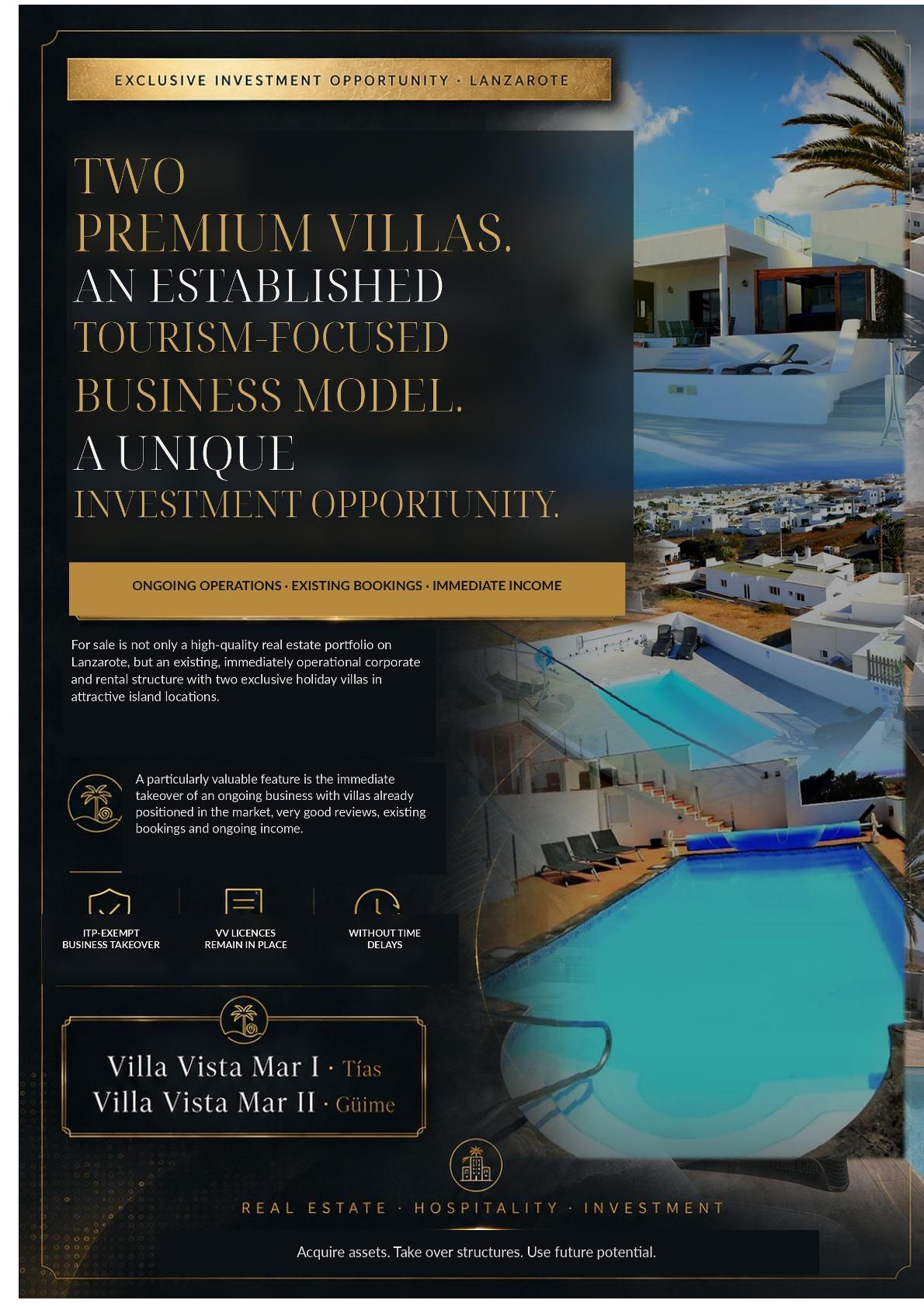 Tourism villas business for sale on Camino de la Vega 15, Tias