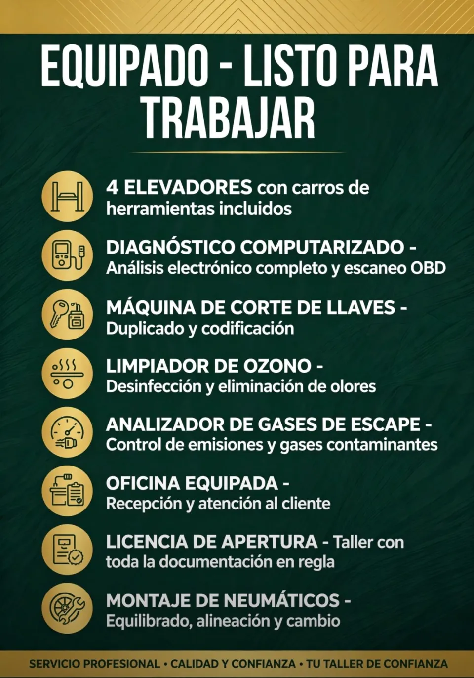 Traspaso de taller mecánico en 03206, Elx